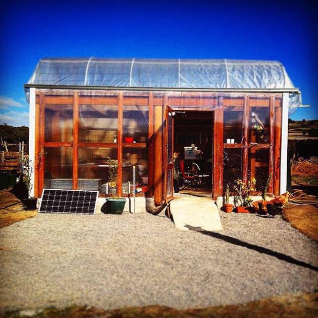 picture of abundance farm temporary kitchen and dinning area - long term it wil be a greenhouse