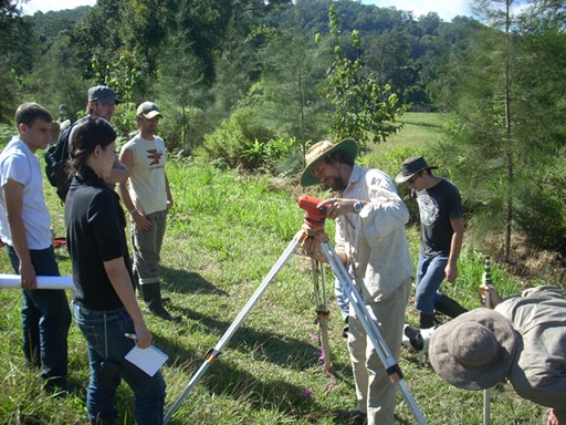group learning to use a lazer leveler